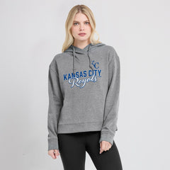 Kansas City Royals Women's Script Favorite Lightweight Pullover Hoodie - Heather Gray