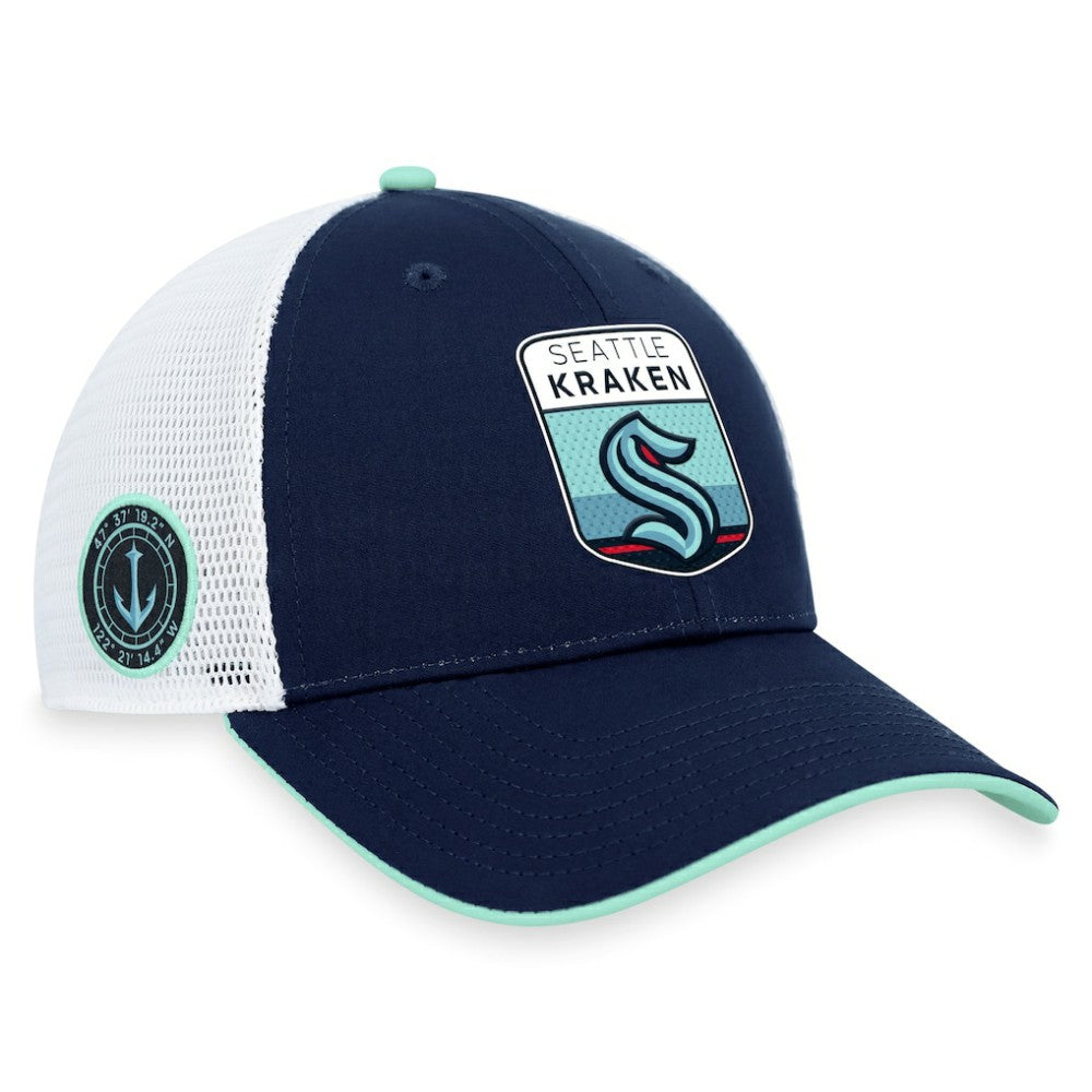 Seattle Kraken Fanatics 2023 NHL Draft On Stage Trucker Adjustable Hat