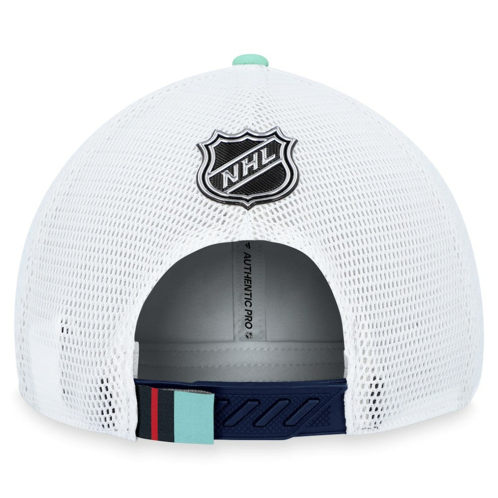Seattle Kraken Fanatics 2023 NHL Draft On Stage Trucker Adjustable Hat