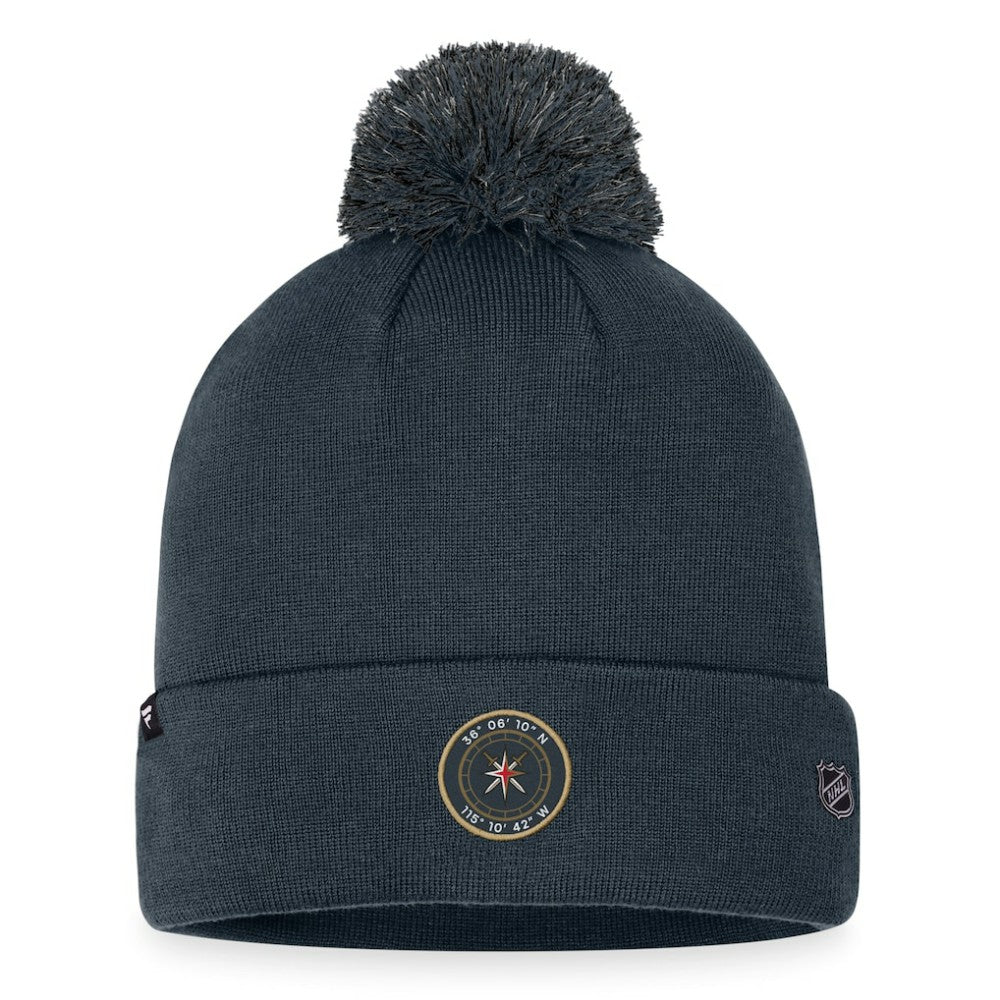 Vegas Golden Knights Fanatics 2023 NHL Draft Cuffed Knit Hat with Pom