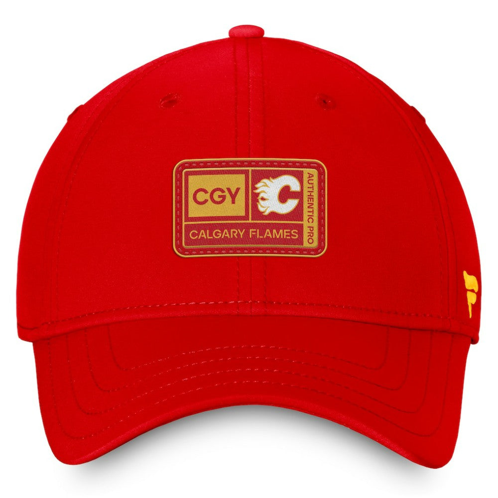 Calgary Flames Fanatics Authentic Pro Training Camp Flex Hat – Red