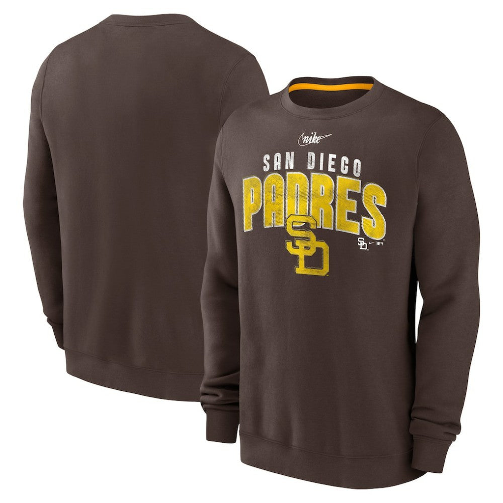 San Diego Padres Cooperstown Collection Team Shout Out Pullover Sweatshirt - Brown | Nike