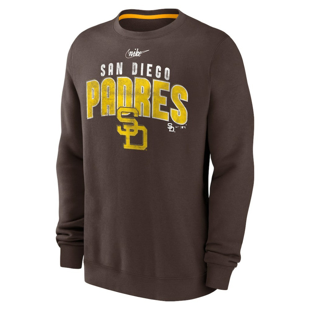 San Diego Padres Cooperstown Collection Team Shout Out Pullover Sweatshirt - Brown | Nike