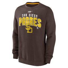 San Diego Padres Cooperstown Collection Team Shout Out Pullover Sweatshirt - Brown | Nike
