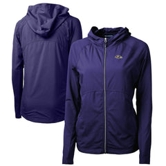 NFL Baltimore Ravens Cutter & Buck Women's Adapt Eco Knit Hybrid Recycled Full-Zip Hoodie