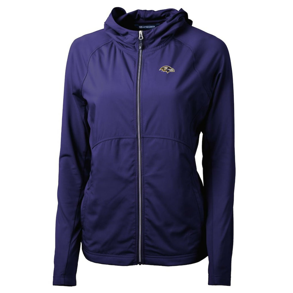 NFL Baltimore Ravens Cutter & Buck Women's Adapt Eco Knit Hybrid Recycled Full-Zip Hoodie