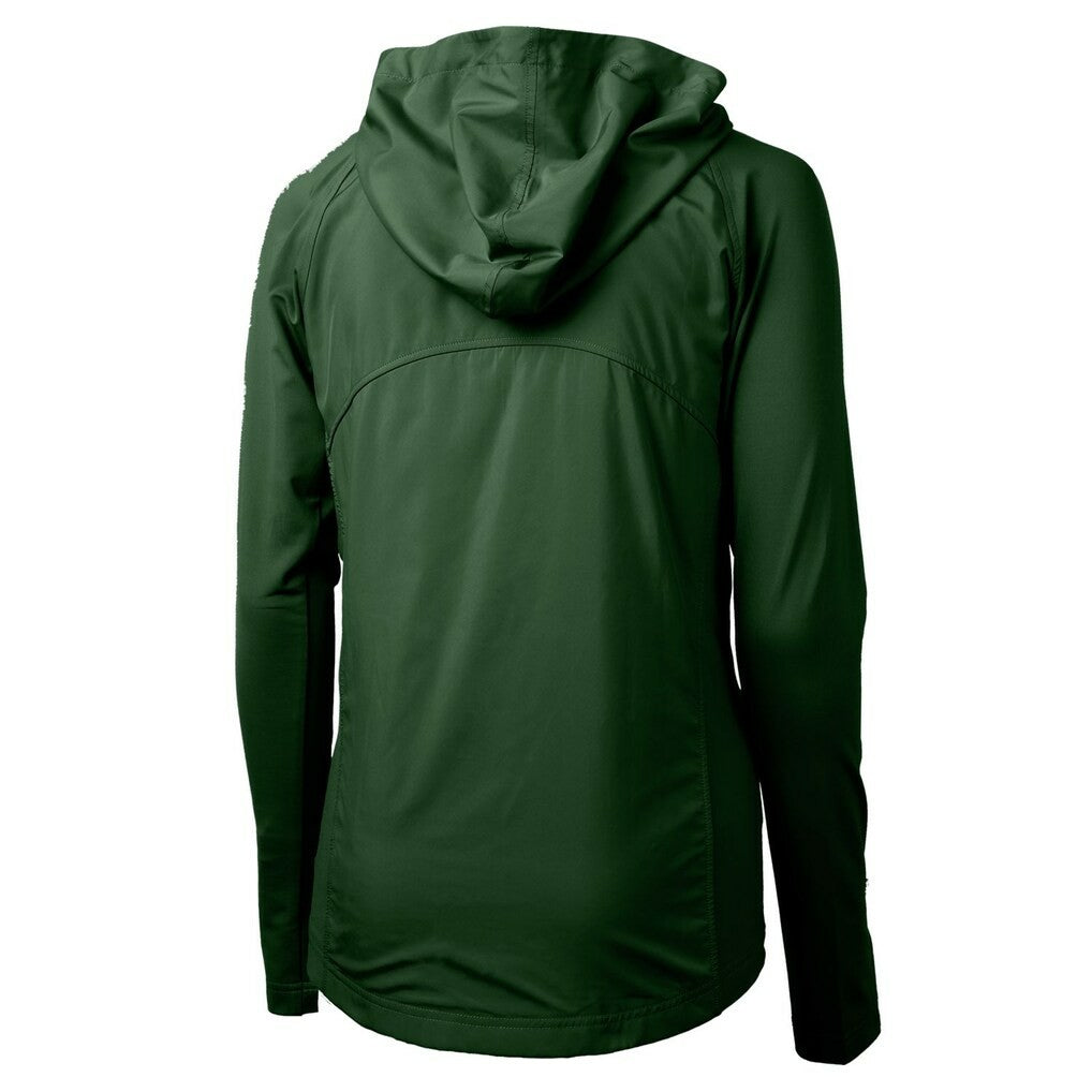 NFL Green Bay Packers Cutter & Buck Women's Adapt Eco Knit Hybrid Recycled Full-Zip Hoodie