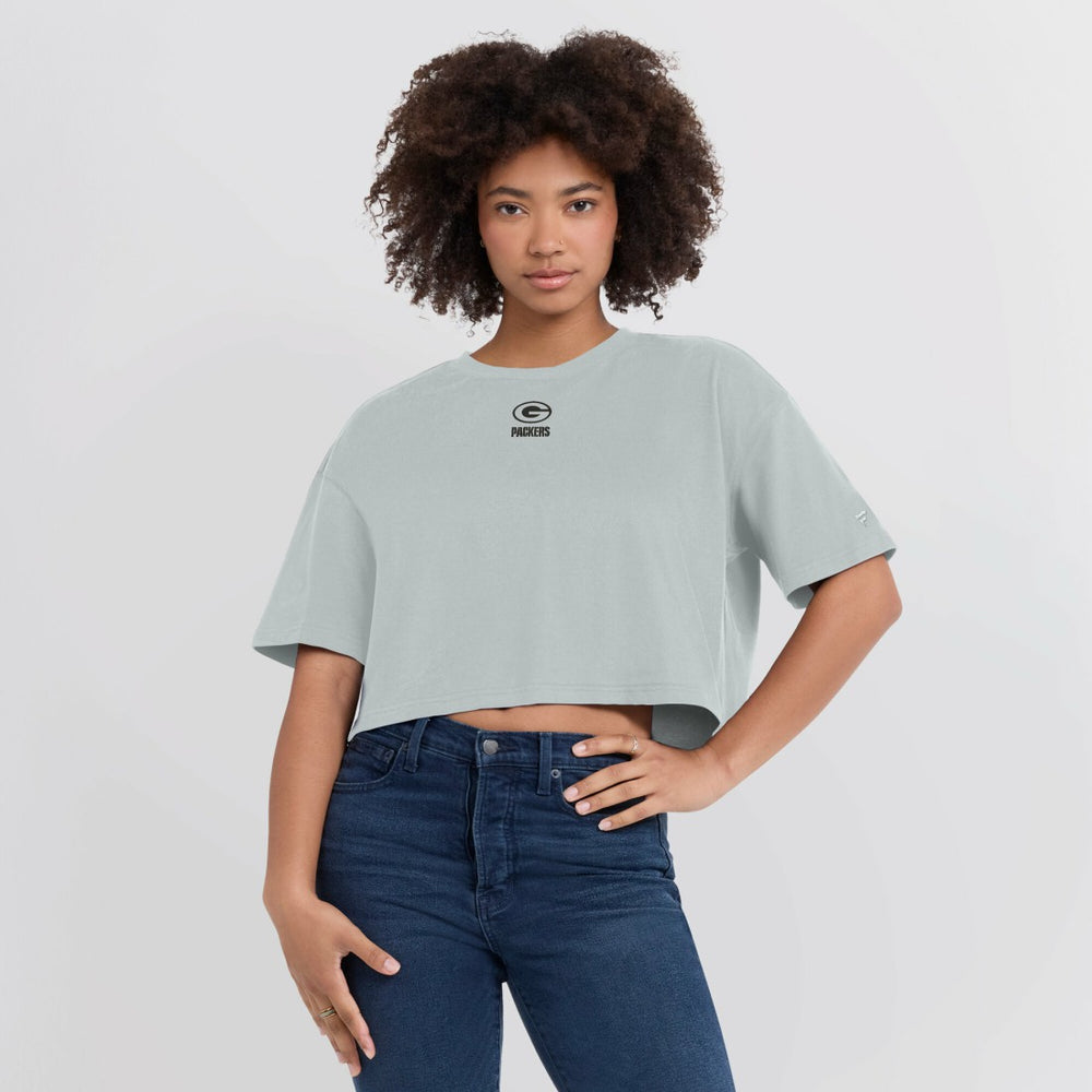 NFL Green Bay Packers Women's Elements Super Soft Boxy Cropped T-Shirt