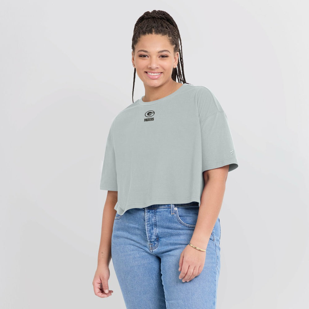 NFL Green Bay Packers Women's Elements Super Soft Boxy Cropped T-Shirt