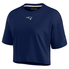 NFL New England Patriots Women's Elements Super Soft Boxy Cropped T-Shirt