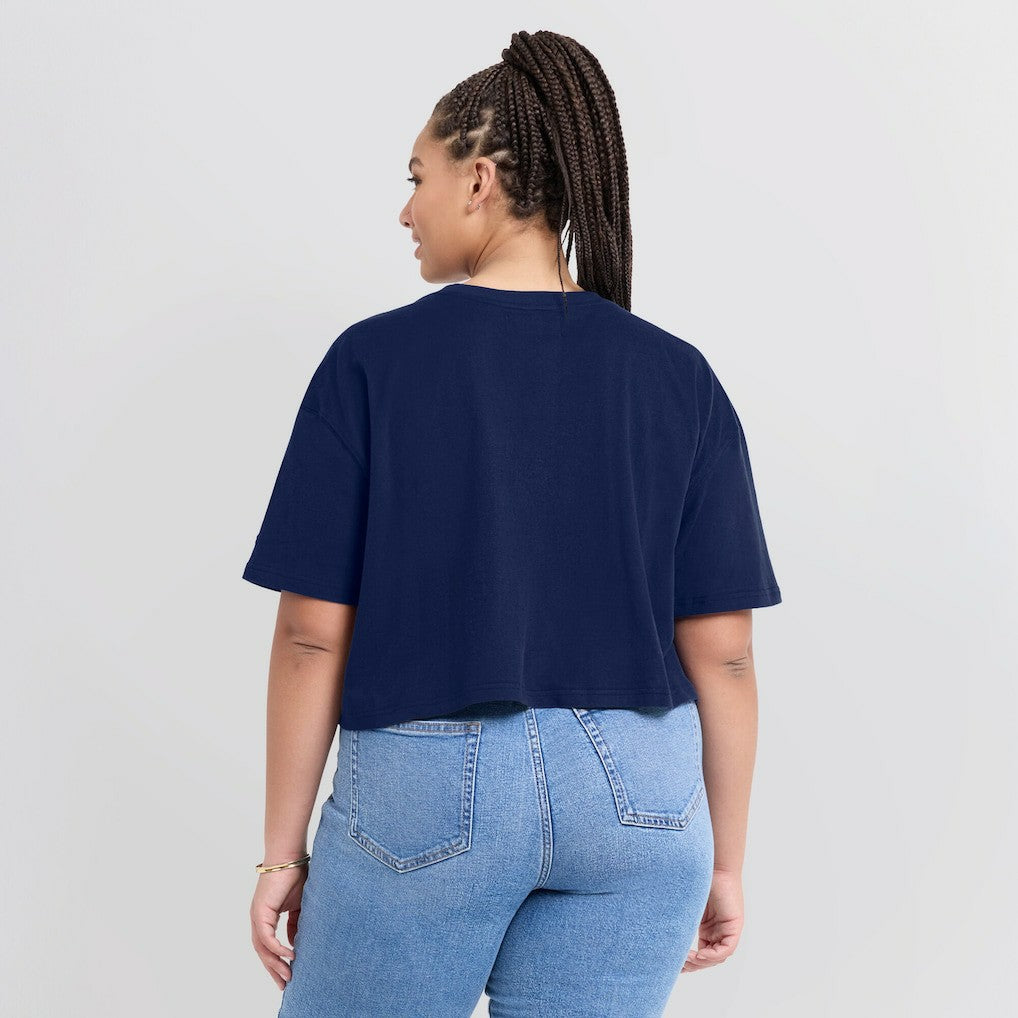 NFL New England Patriots Women's Elements Super Soft Boxy Cropped T-Shirt