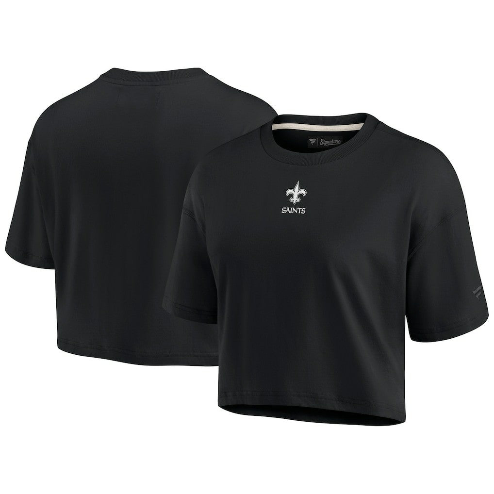 NFL New Orleans Saints Women's Elements Super Soft Boxy Cropped T-Shirt