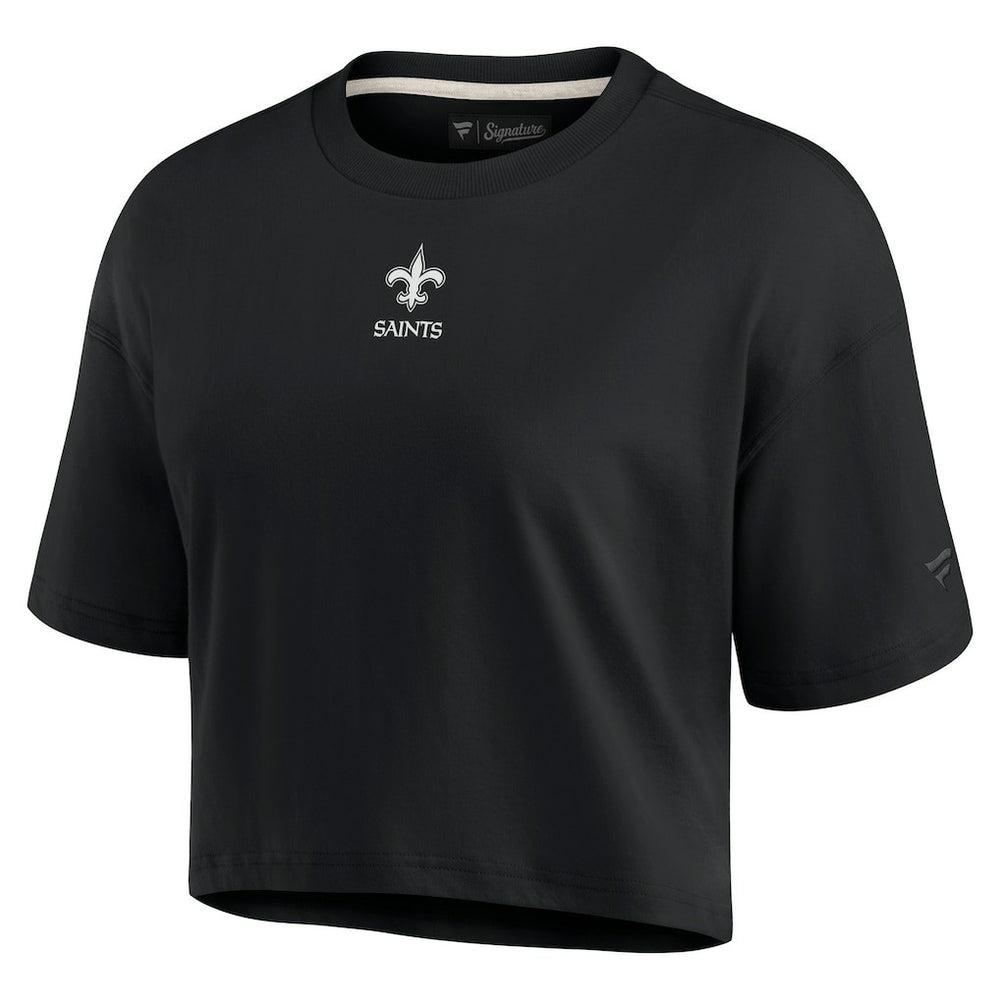 NFL New Orleans Saints Women's Elements Super Soft Boxy Cropped T-Shirt