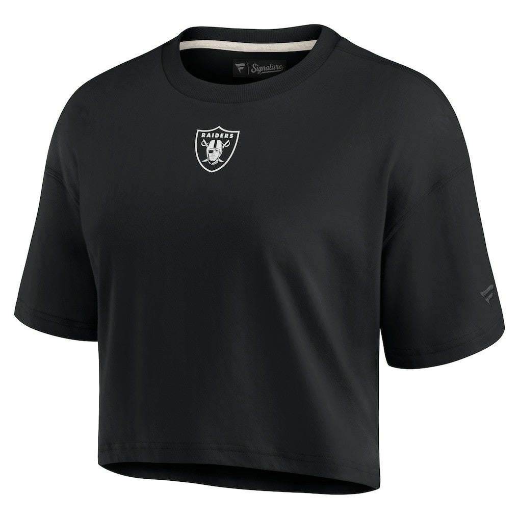 NFL Las Vegas Raiders Women's Elements Super Soft Boxy Cropped T-Shirt