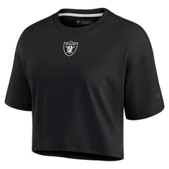 NFL Las Vegas Raiders Women's Elements Super Soft Boxy Cropped T-Shirt