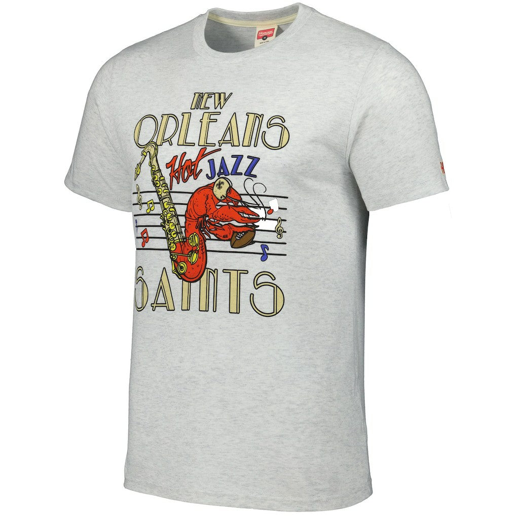 NFL New Orleans Saints Homage Jazz Hyper Local Tri-Blend T-Shirt
