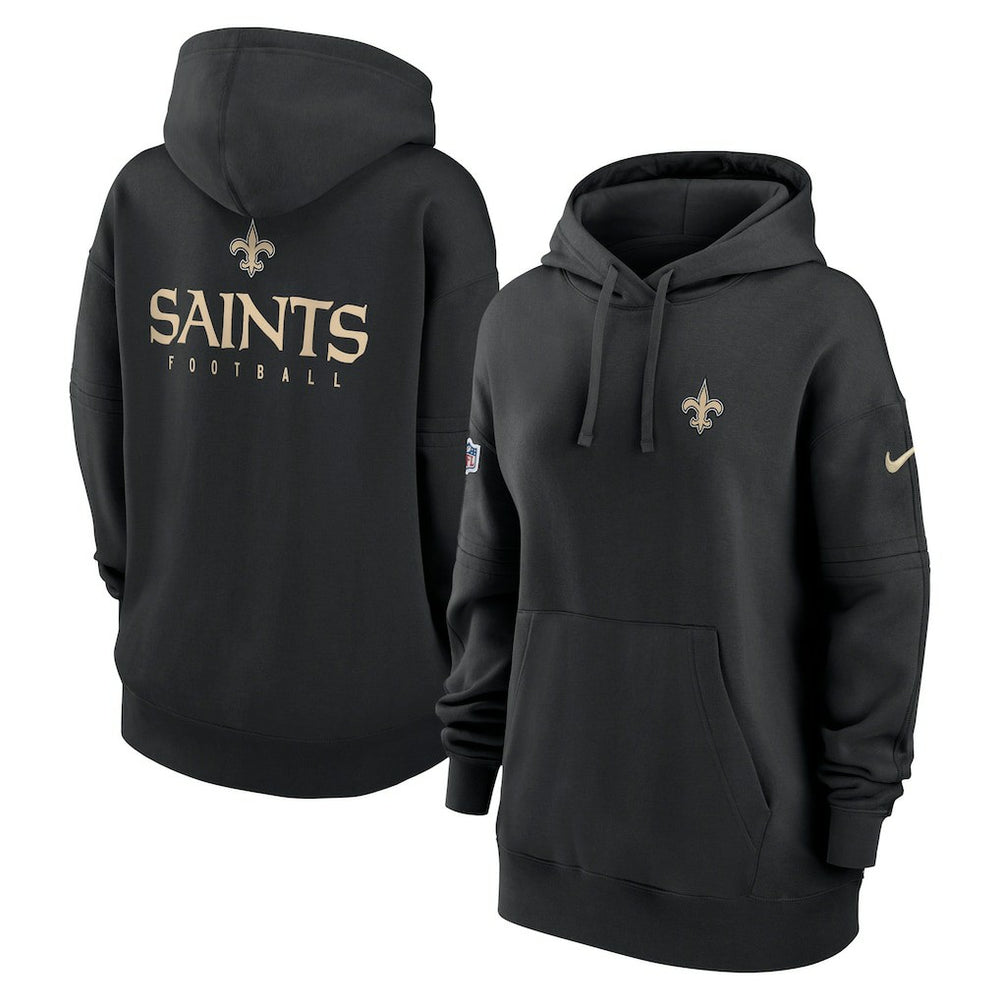 NFL New Orleans Saints Women's 2023 Sideline Club Fleece Pullover Hoodie