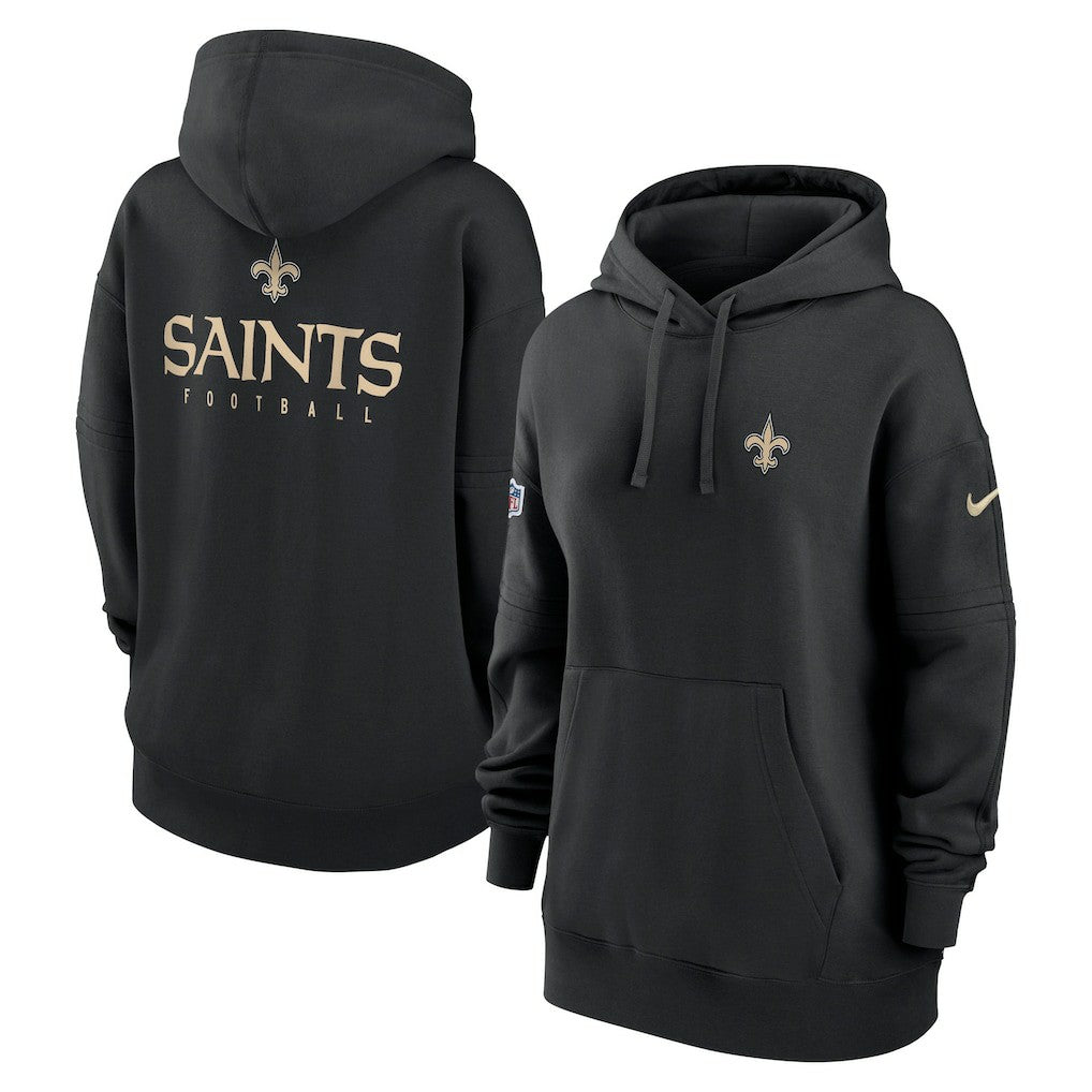 NFL New Orleans Saints Women's 2023 Sideline Club Fleece Pullover Hoodie