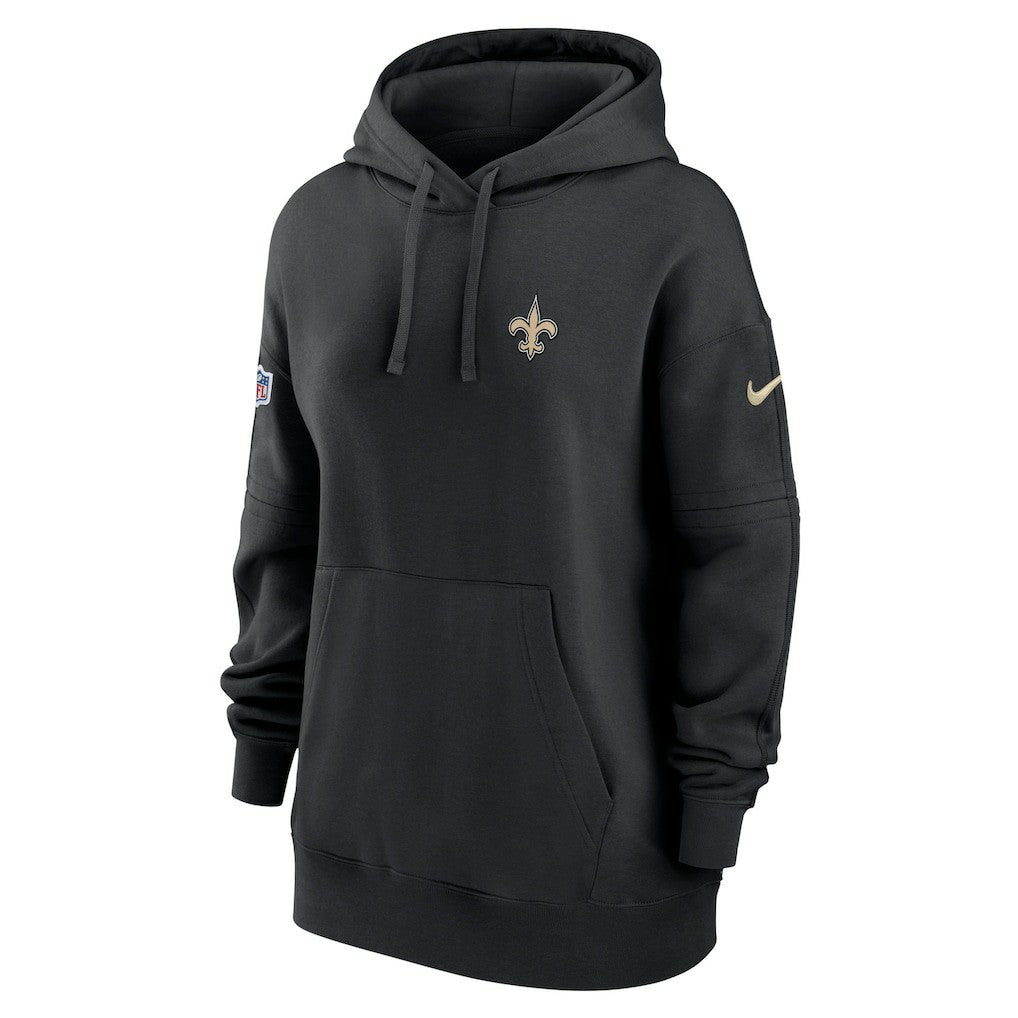 NFL New Orleans Saints Women's 2023 Sideline Club Fleece Pullover Hoodie