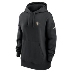 NFL New Orleans Saints Women's 2023 Sideline Club Fleece Pullover Hoodie