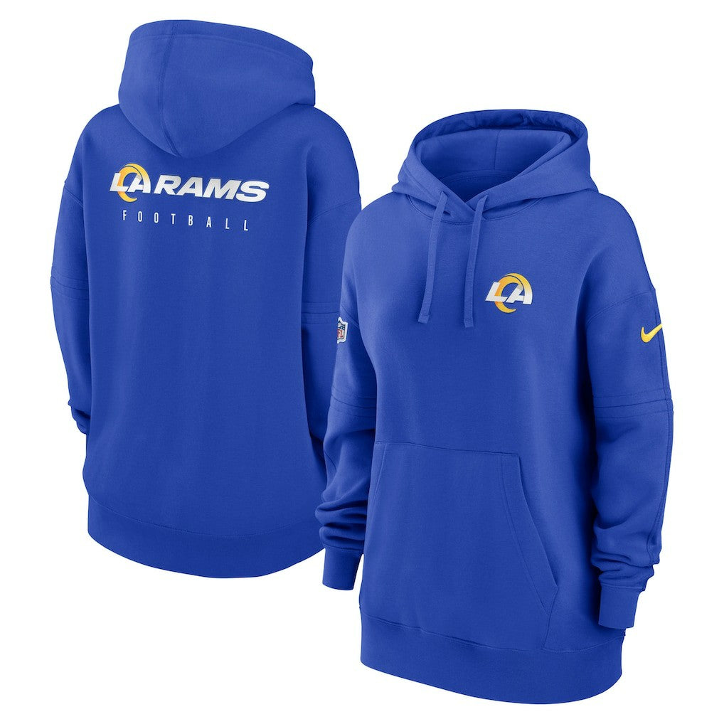 NFL Los Angeles Rams Women's 2023 Sideline Club Fleece Pullover Hoodie