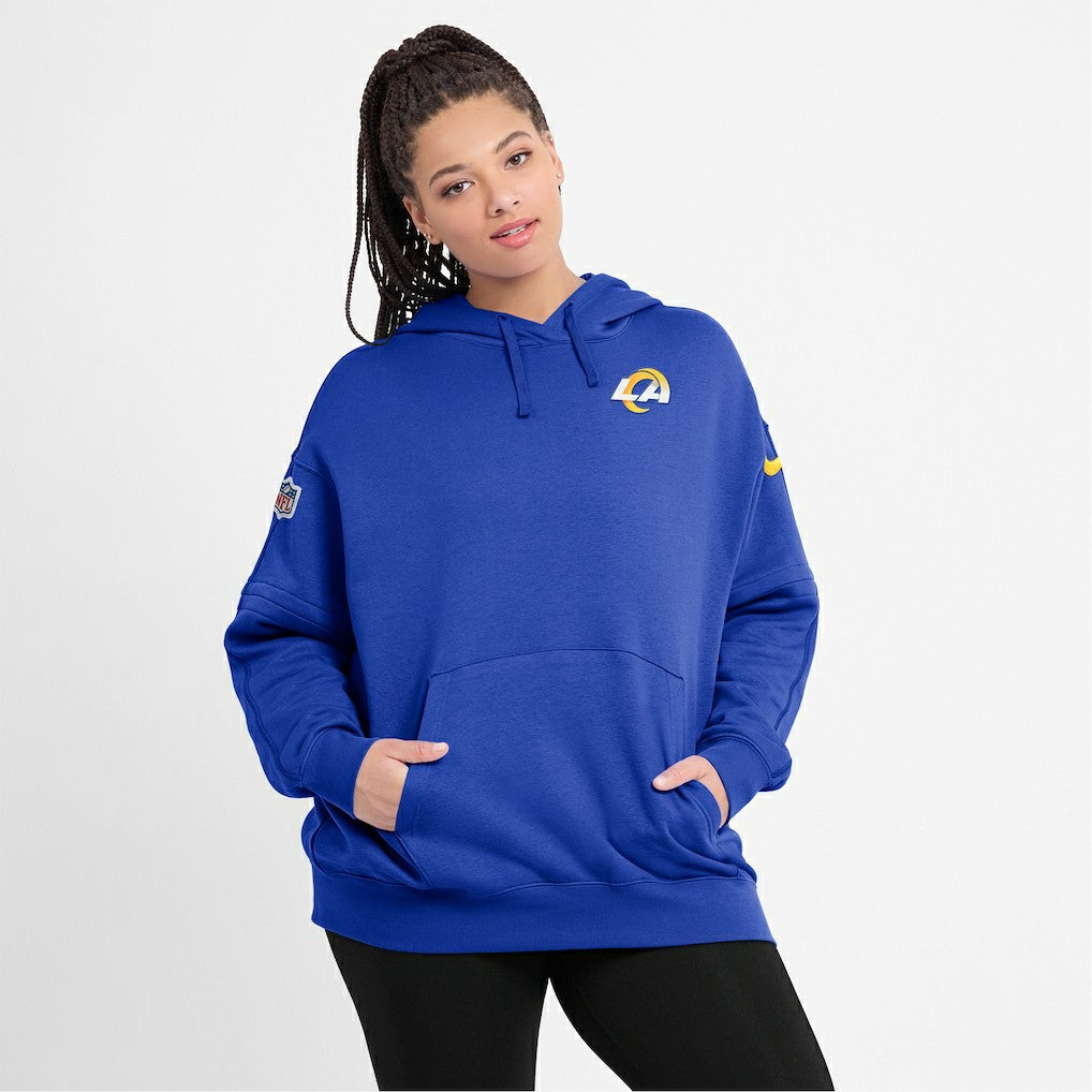 NFL Los Angeles Rams Women's 2023 Sideline Club Fleece Pullover Hoodie