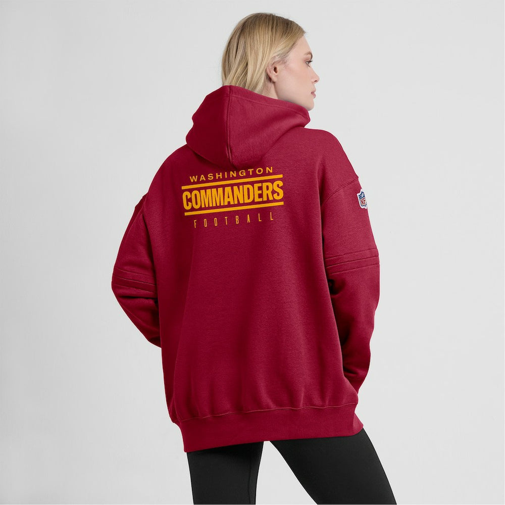 NFL Washington Commanders Women's 2023 Sideline Club Fleece Pullover Hoodie