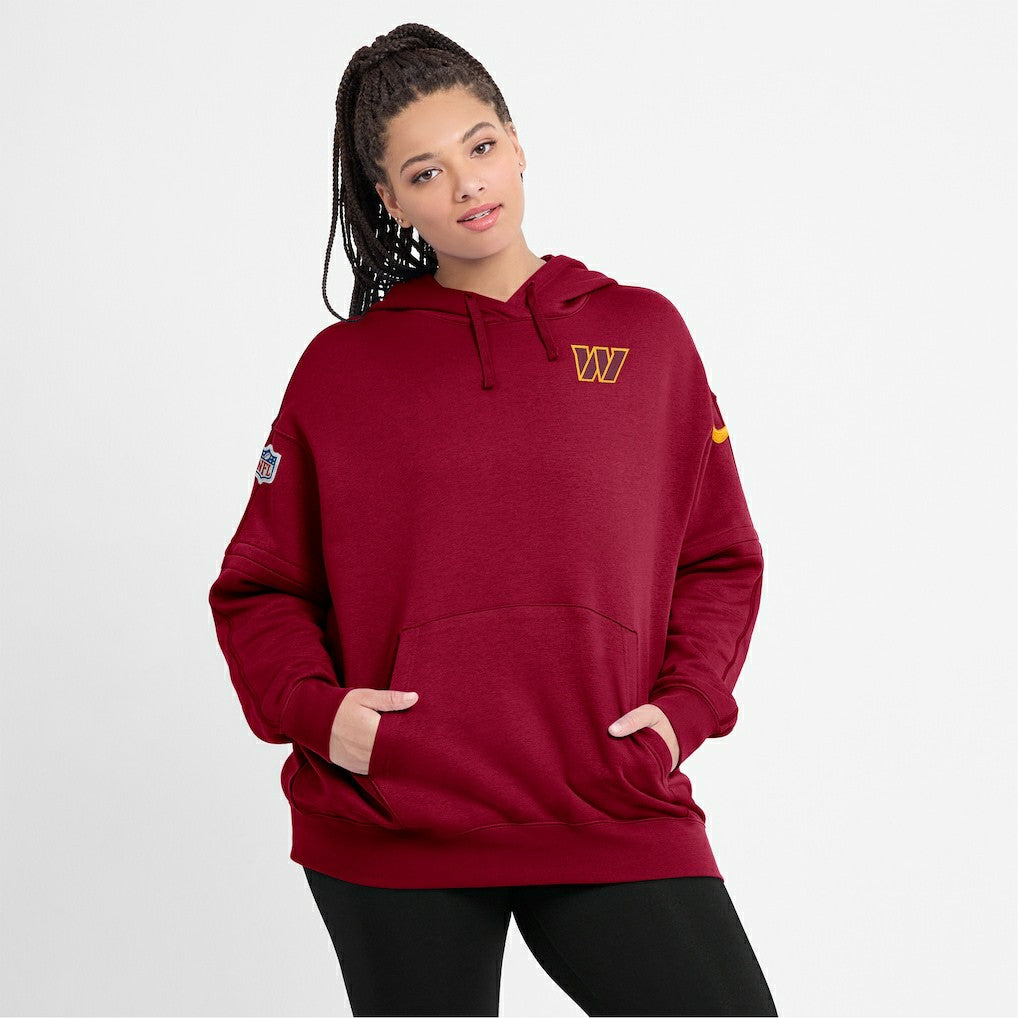 NFL Washington Commanders Women's 2023 Sideline Club Fleece Pullover Hoodie