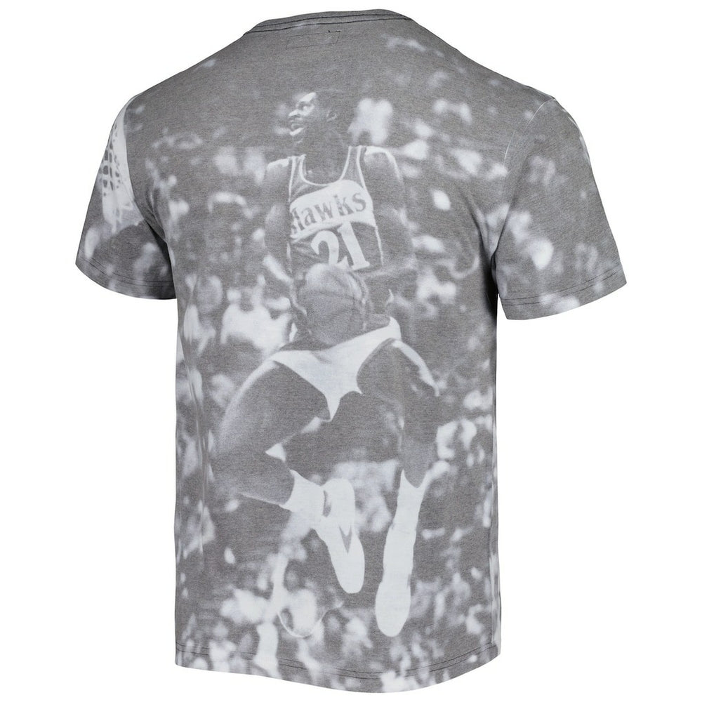Dominique Wilkins Atlanta Hawks Above The Rim T-Shirt - Heather Gray | Mitchell & Ness sale