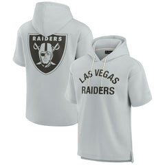 NFL Las Vegas Raiders Unisex Elements Super Soft Fleece Short Sleeve Pullover Hoodie