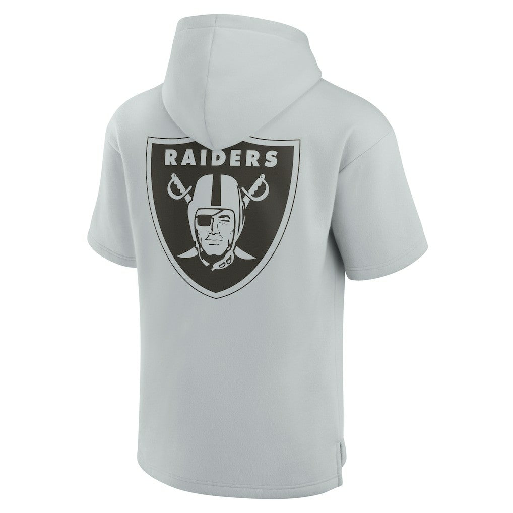 NFL Las Vegas Raiders Unisex Elements Super Soft Fleece Short Sleeve Pullover Hoodie