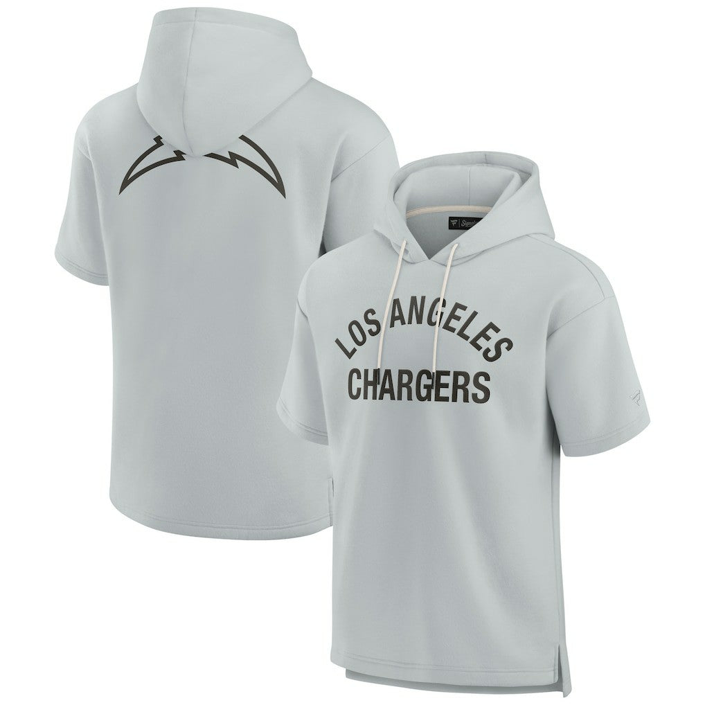 NFL Los Angeles Chargers Unisex Elements Super Soft Fleece Short Sleeve Pullover Hoodie