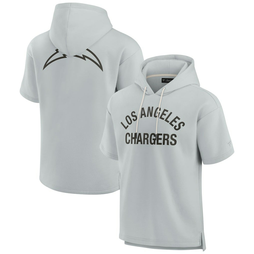 NFL Los Angeles Chargers Unisex Elements Super Soft Fleece Short Sleeve Pullover Hoodie