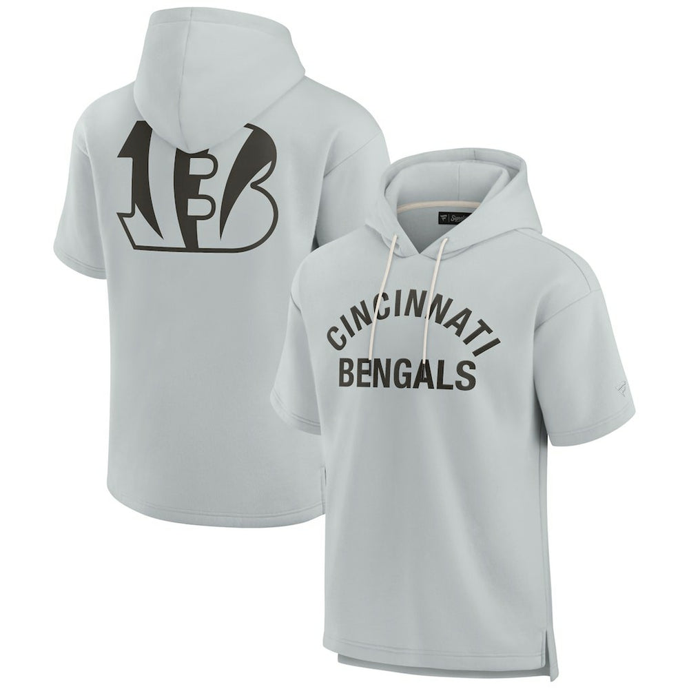 NFL Cincinnati Bengals Unisex Elements Super Soft Fleece Short Sleeve Pullover Hoodie