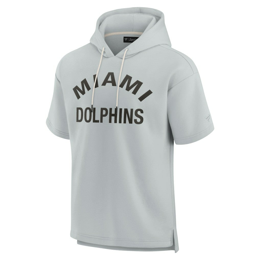 NFL Miami Dolphins Unisex Elements Super Soft Fleece Short Sleeve Pullover Hoodie