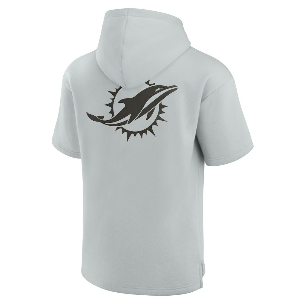 NFL Miami Dolphins Unisex Elements Super Soft Fleece Short Sleeve Pullover Hoodie