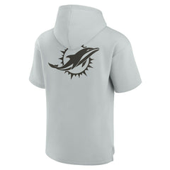 NFL Miami Dolphins Unisex Elements Super Soft Fleece Short Sleeve Pullover Hoodie