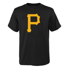 Pittsburgh Pirates Youth Logo Primary Team T-Shirt - Black