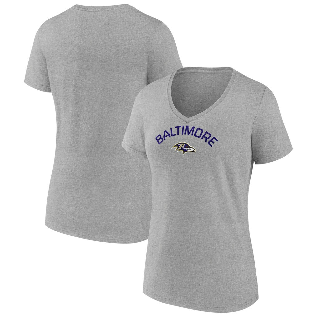 NFL Baltimore Ravens Women's Team Arc V-Neck T-Shirt