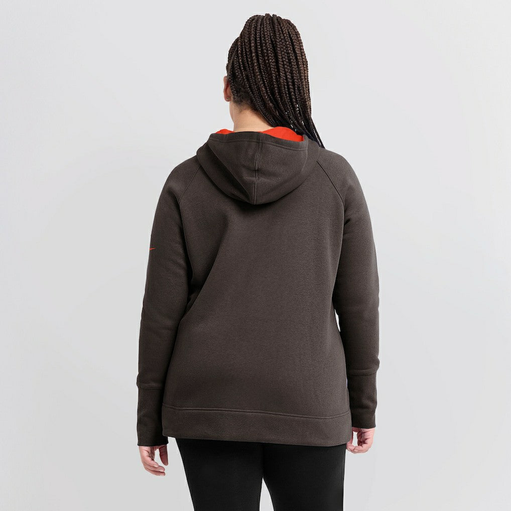 NFL Cleveland Browns Women's Asymmetrical Raglan Full-Zip Hoodie