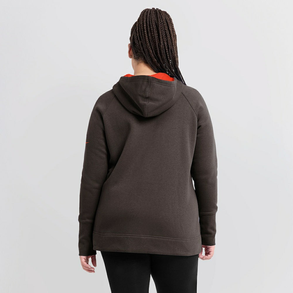 NFL Cleveland Browns Women's Asymmetrical Raglan Full-Zip Hoodie