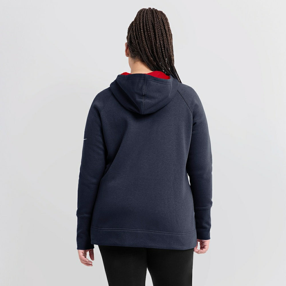 NFL New England Patriots Women's Asymmetrical Raglan Full-Zip Hoodie