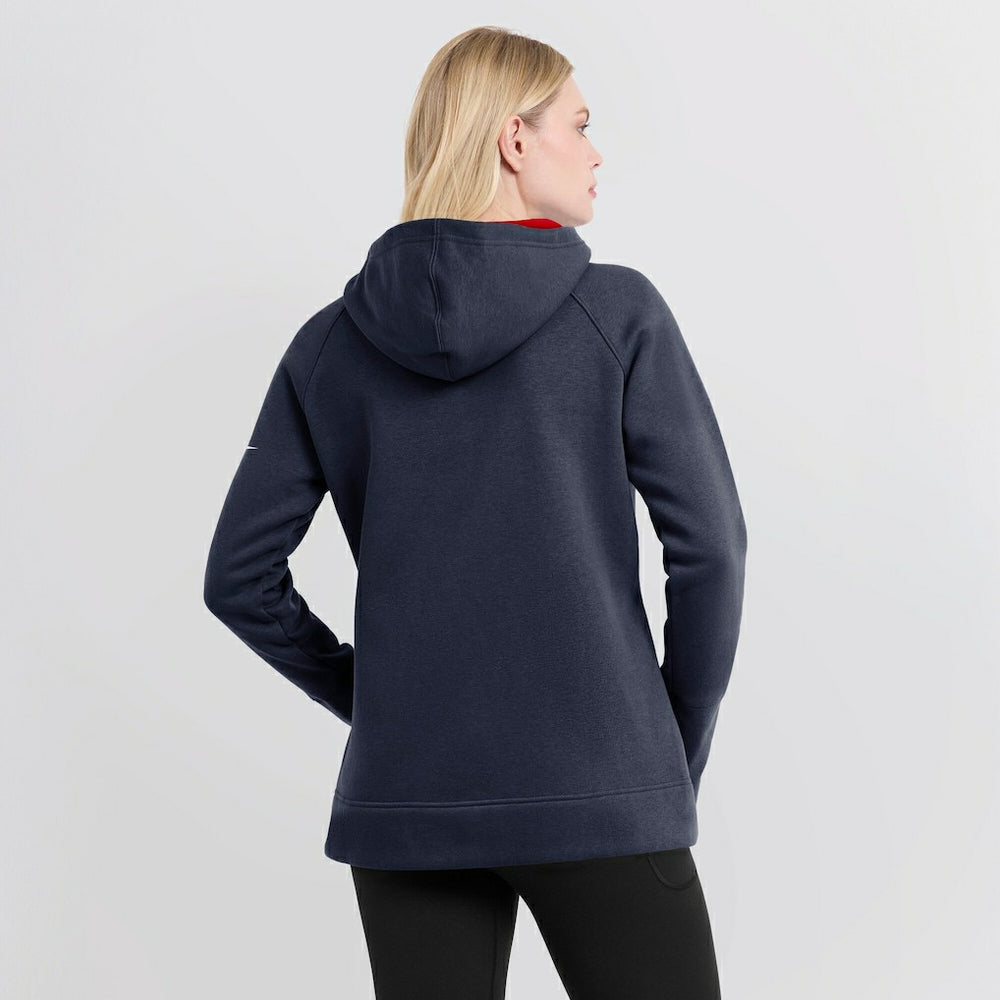 NFL New England Patriots Women's Asymmetrical Raglan Full-Zip Hoodie