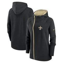 NFL New Orleans Saints Women's Asymmetrical Raglan Full-Zip Hoodie