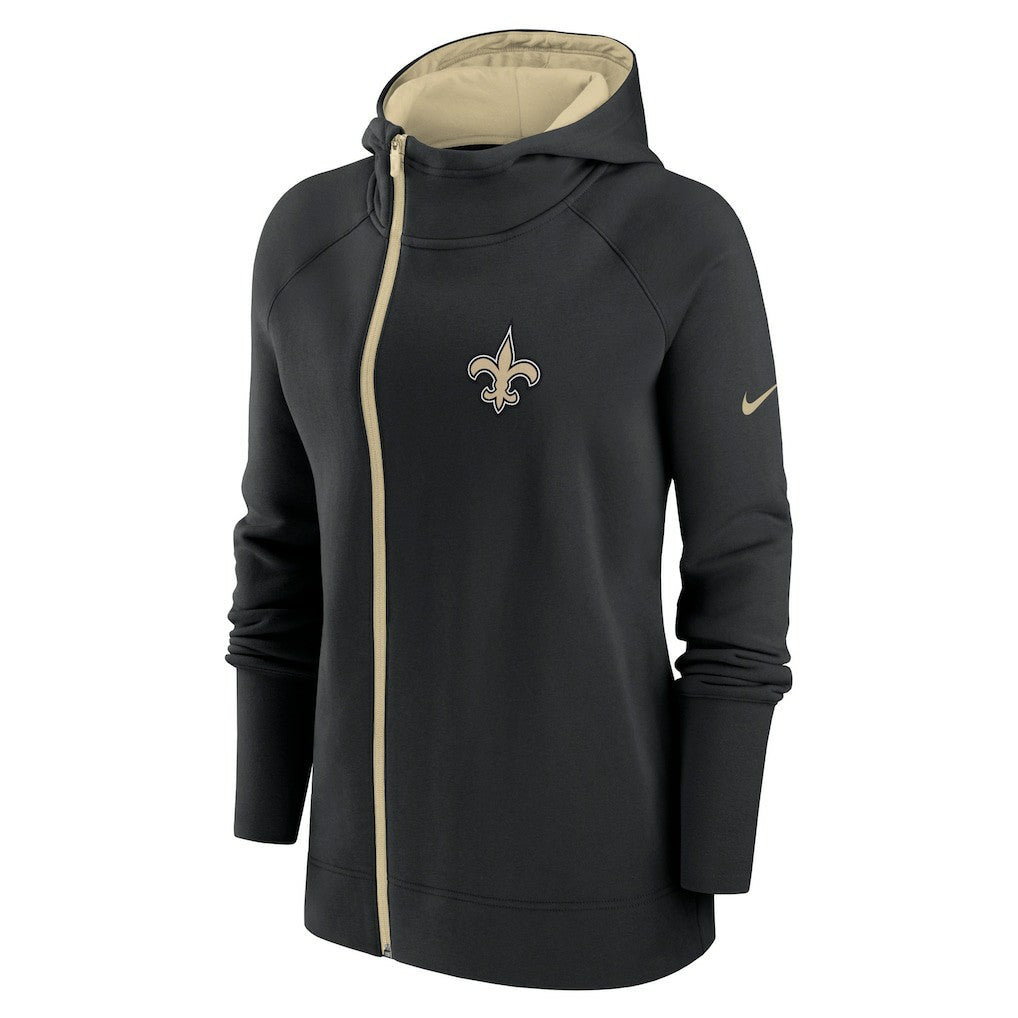 NFL New Orleans Saints Women's Asymmetrical Raglan Full-Zip Hoodie