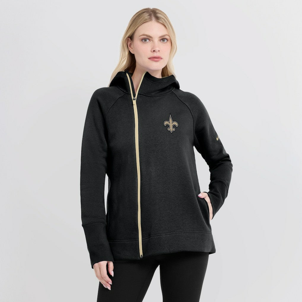 NFL New Orleans Saints Women's Asymmetrical Raglan Full-Zip Hoodie