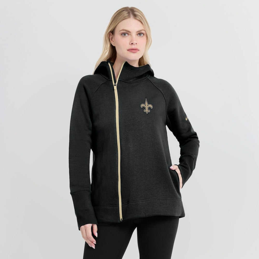 NFL New Orleans Saints Women's Asymmetrical Raglan Full-Zip Hoodie