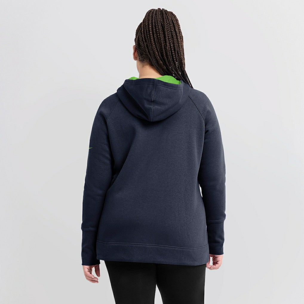 NFL Seattle Seahawks Women's Asymmetrical Raglan Full-Zip Hoodie