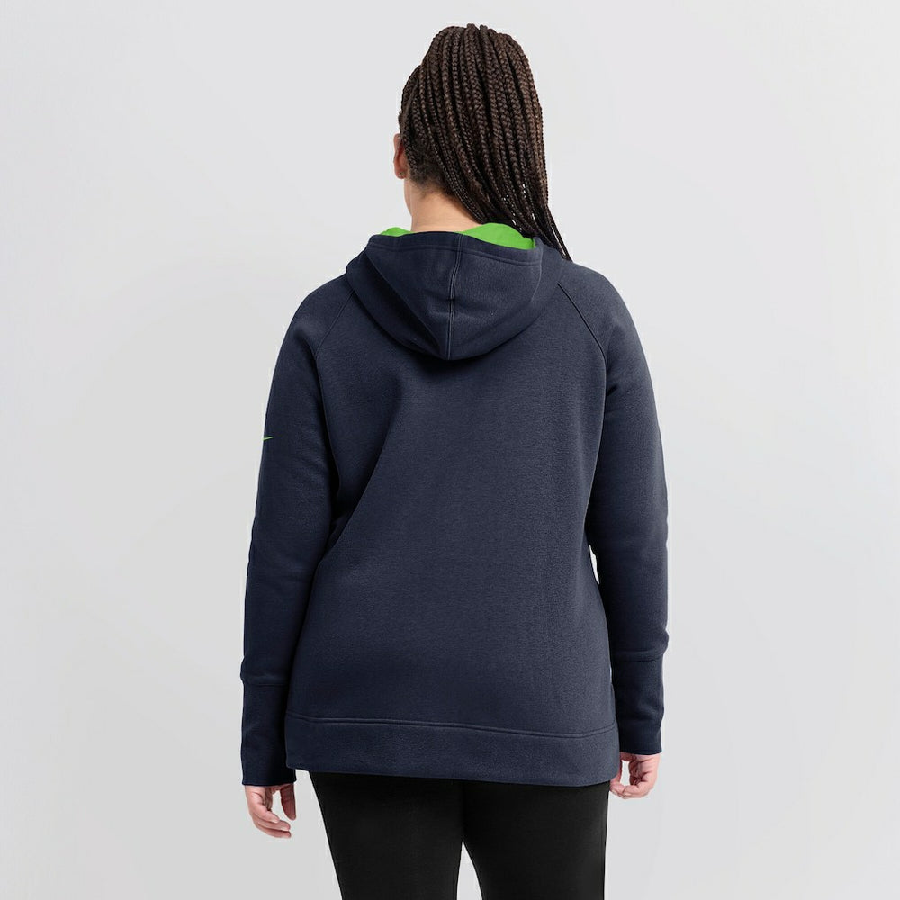 NFL Seattle Seahawks Women's Asymmetrical Raglan Full-Zip Hoodie
