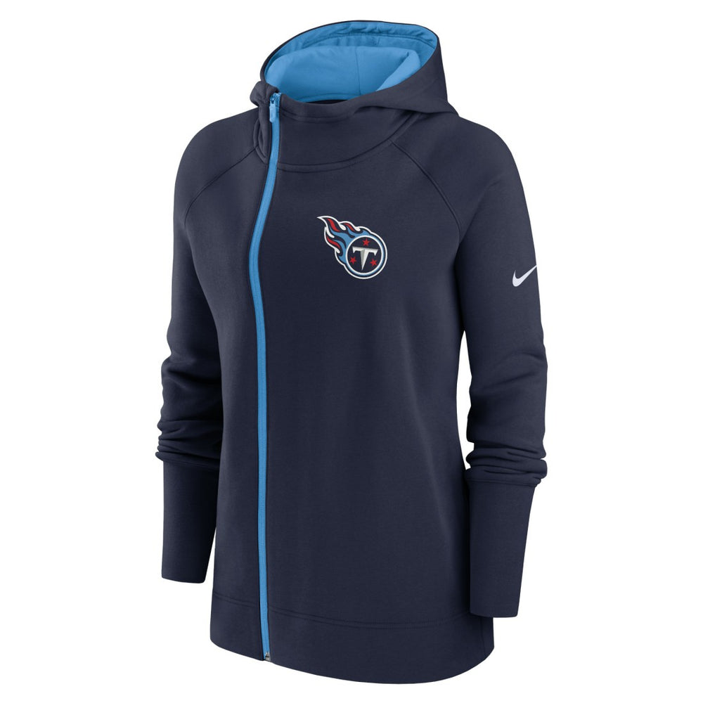 NFL Tennessee Titans Women's Asymmetrical Raglan Full-Zip Hoodie